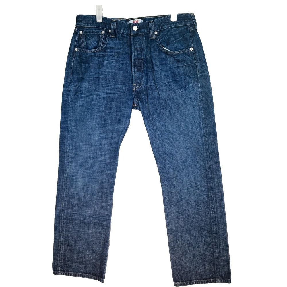 Vintage Levis 501 Jeans Mens 34x30 Blue Medium Wash Straight Denim 90s